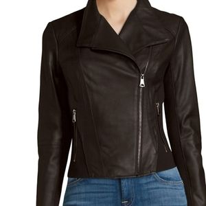 FELIX ASYMMETRICAL LEATHER JACKET(EUC)